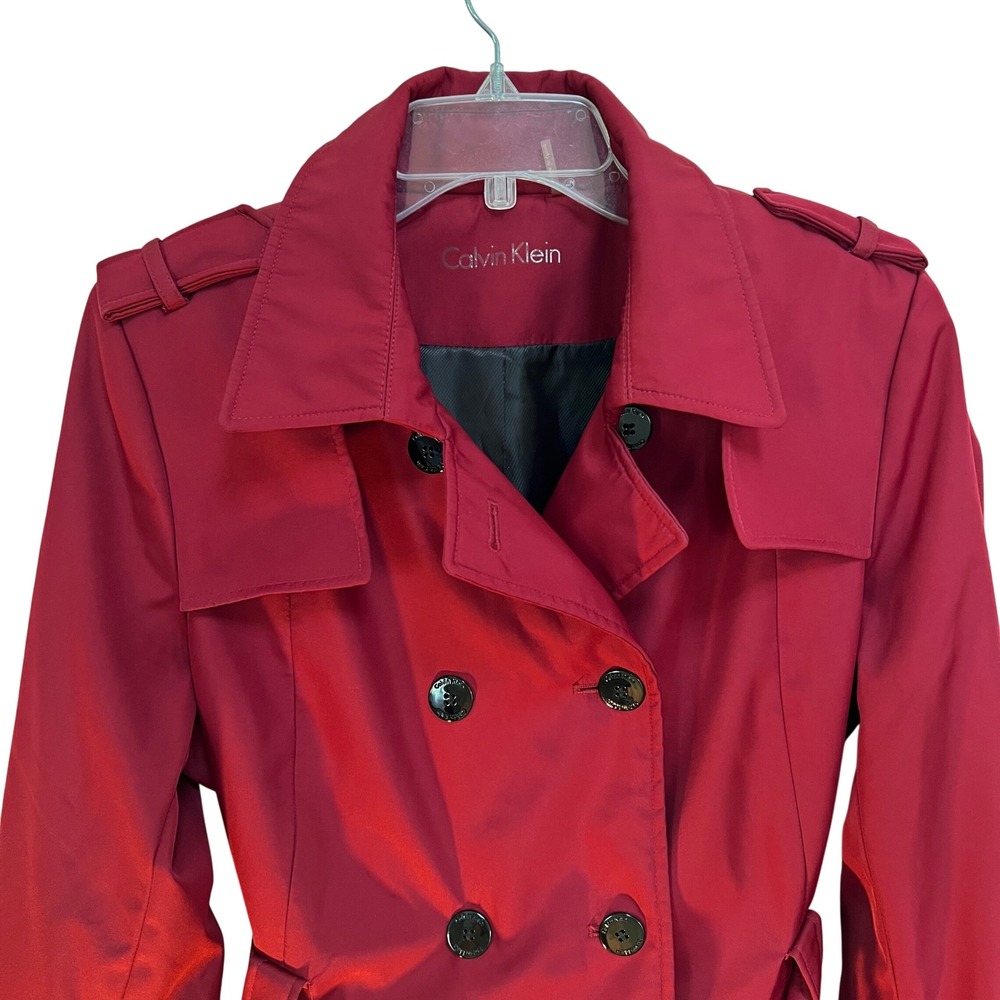 Calvin Klein Red Trench Coat